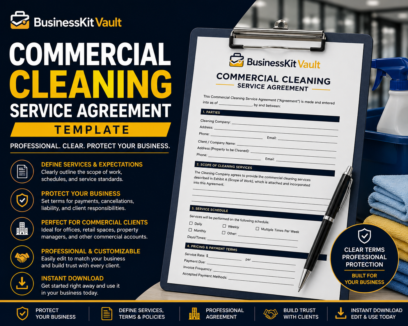 Commercial Cleaning Service Agreement Template