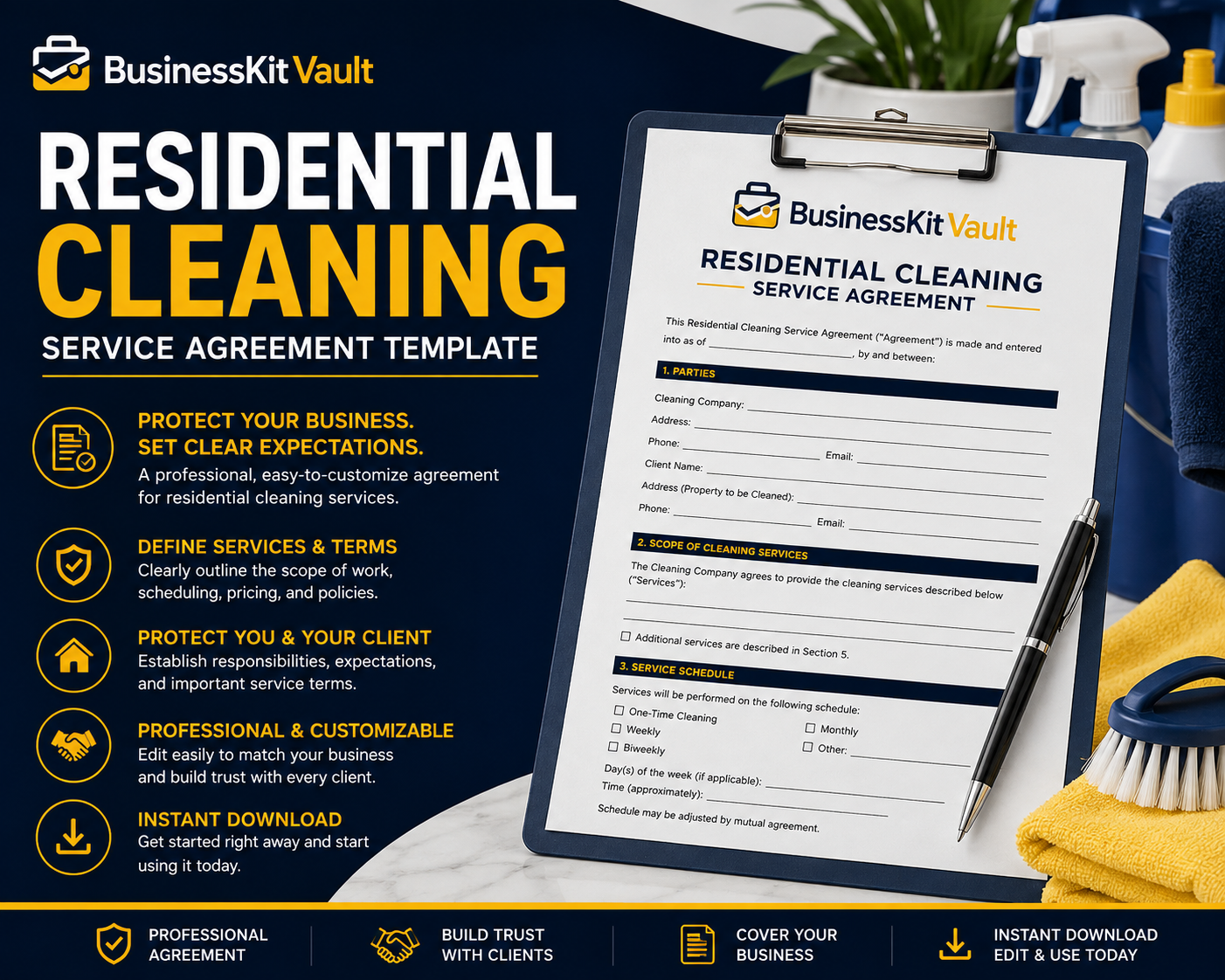 Residential Cleaning Service Agreement Template