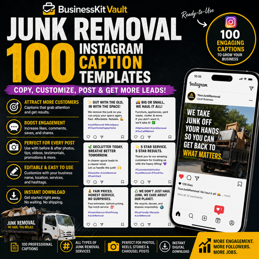Junk Removal 100 Instagram Caption Templates