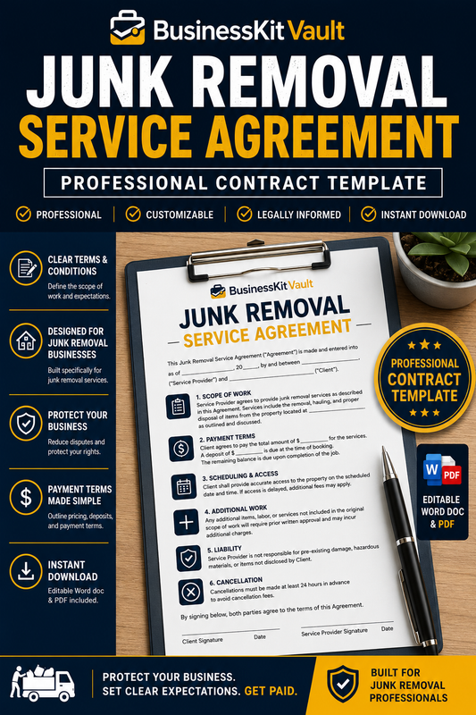 Junk Removal Service Agreement
