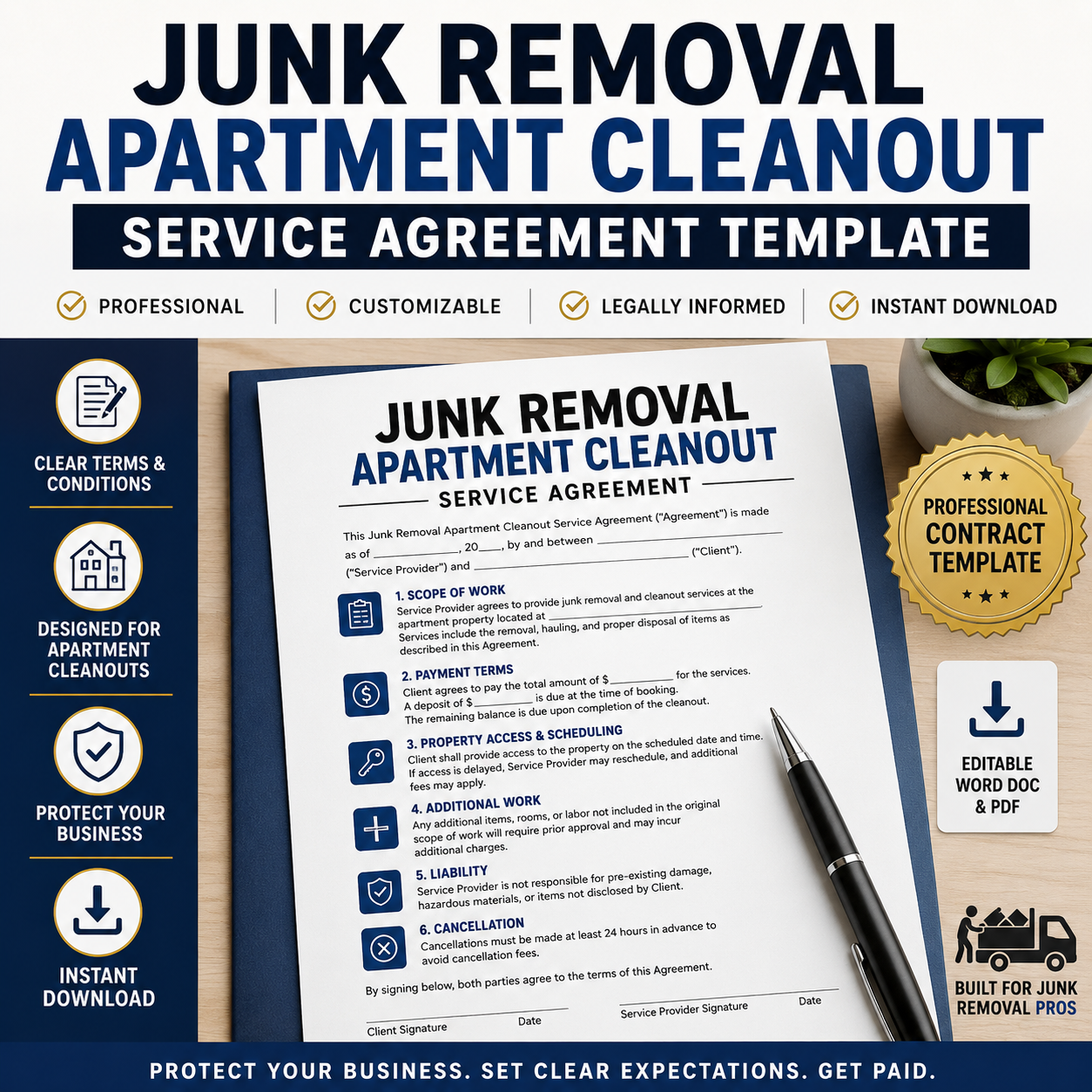 Junk Removal Apartment Cleanout Service Agreement