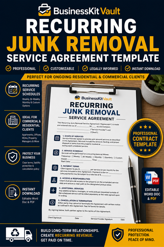 Recurring Junk Removal Service Agreement
