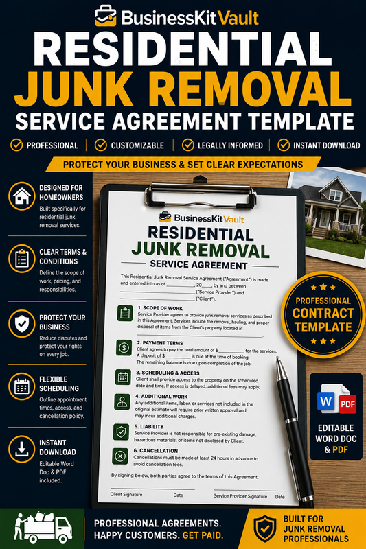 Residential Junk Removal Service Agreement
